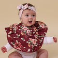 Floral Flutter Frill Snuggle Bib