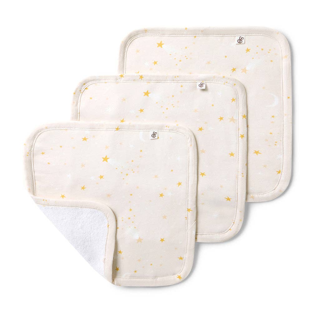 Stardust Organic Wash Cloths - 3 Pack
