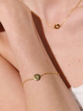 Crystal Point Crafted Gold Plated Bracelet