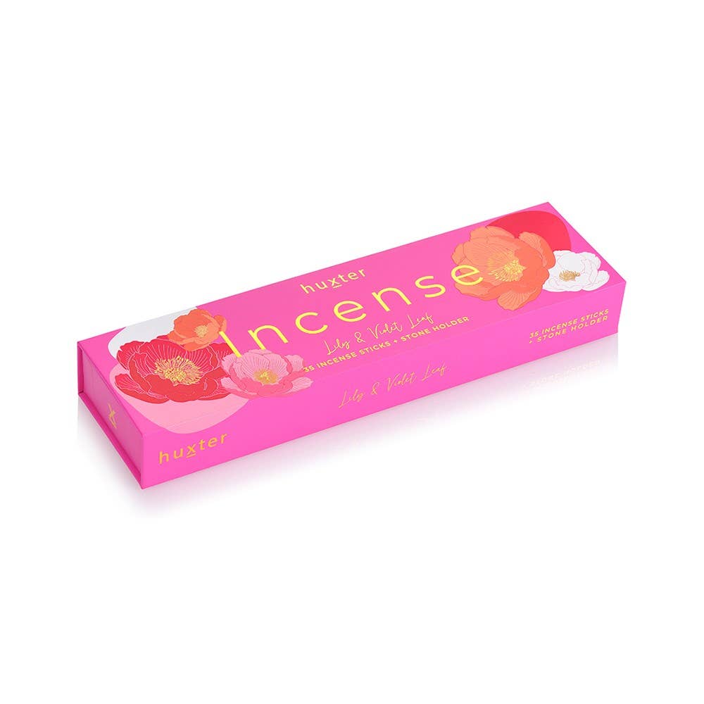 Incense Sticks Gift Box - 35 pack | Lily & Violet Leaf