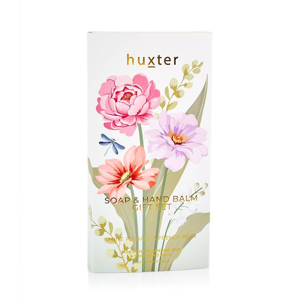 Soap & Hand Balm Gift Set - White Florals & French Pear
