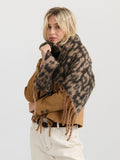 Leopard Patterned Fluffy Scarf